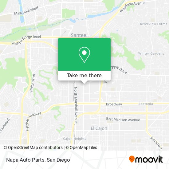 Mapa de Napa Auto Parts