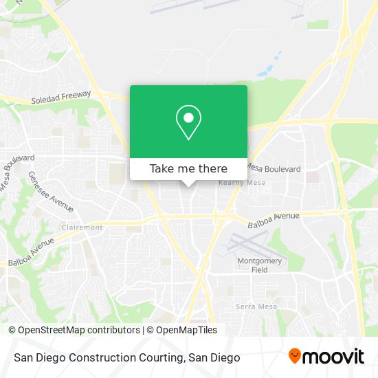 San Diego Construction Courting map