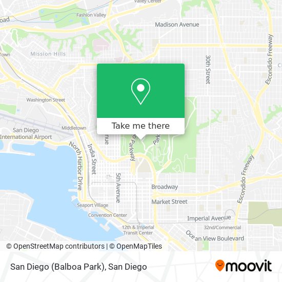 Mapa de San Diego (Balboa Park)