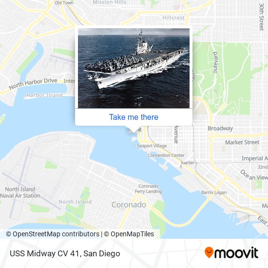 USS Midway CV 41 map