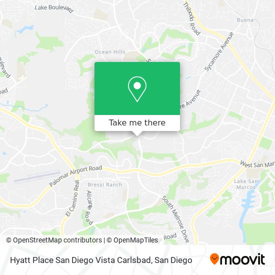 Hyatt Place San Diego Vista Carlsbad map