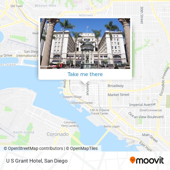 Mapa de U S Grant Hotel