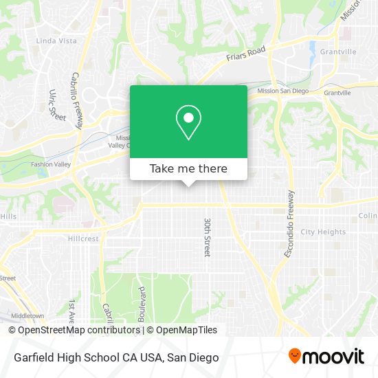 Mapa de Garfield High School CA USA