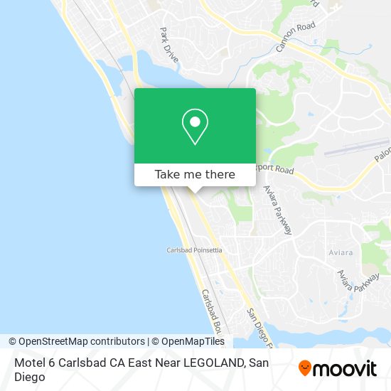 Mapa de Motel 6 Carlsbad CA East Near LEGOLAND