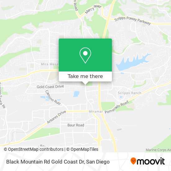 Black Mountain Rd Gold Coast Dr map