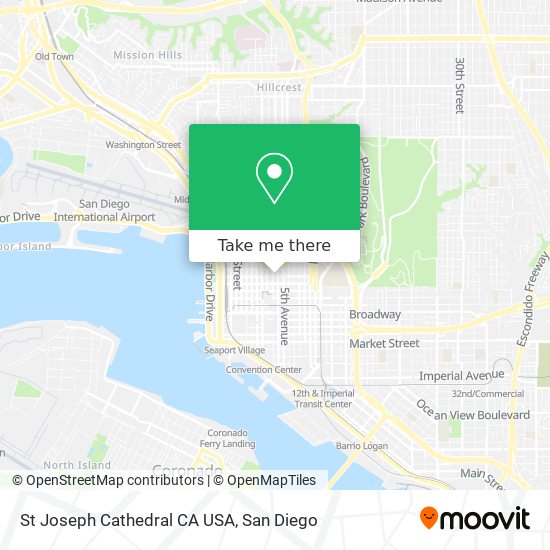 St Joseph Cathedral CA USA map