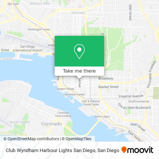 Club Wyndham Harbour Lights San Diego map