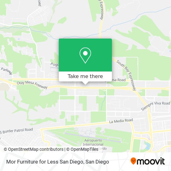 Mapa de Mor Furniture for Less San Diego