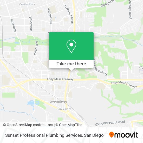 Sunset Professional Plumbing Services map