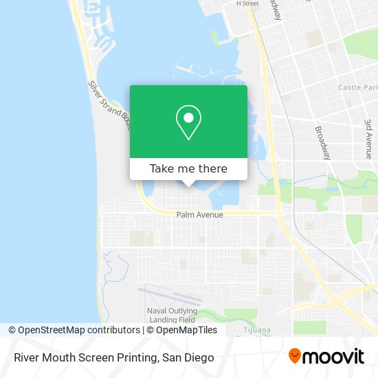 River Mouth Screen Printing map