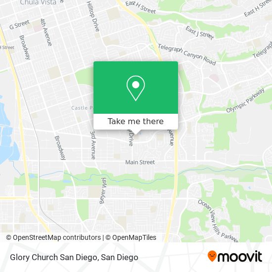 Glory Church San Diego map