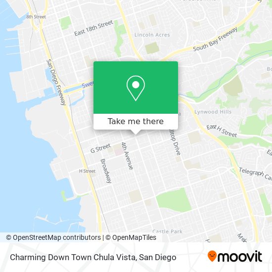 Charming Down Town Chula Vista map