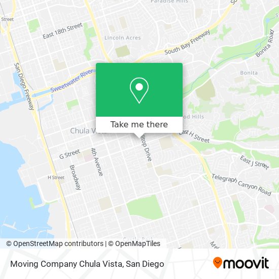 Mapa de Moving Company Chula Vista