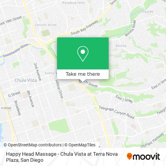 Mapa de Happy Head Massage - Chula Vista at Terra Nova Plaza