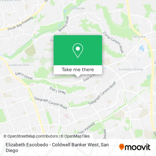 Mapa de Elizabeth Escobedo - Coldwell Banker West