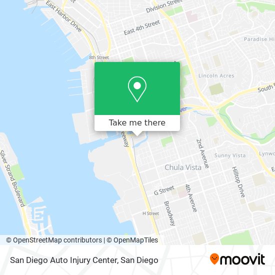 Mapa de San Diego Auto Injury Center