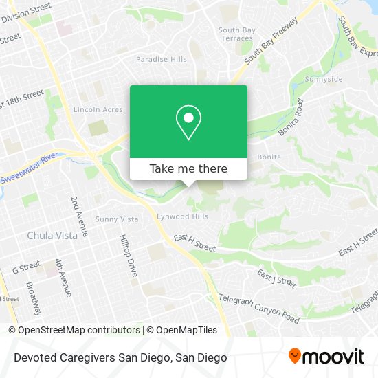 Mapa de Devoted Caregivers San Diego