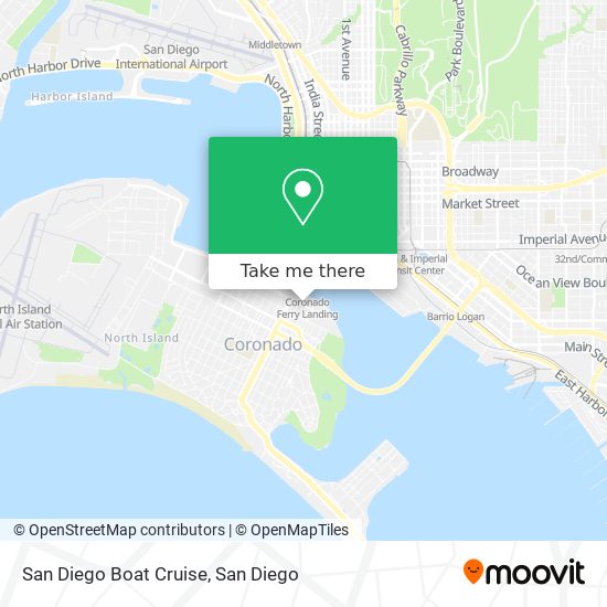 San Diego Boat Cruise map