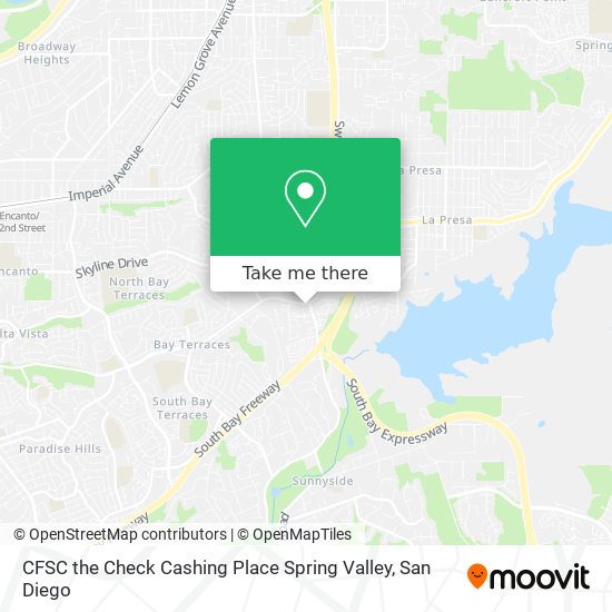 CFSC the Check Cashing Place Spring Valley map