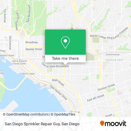 Mapa de San Diego Sprinkler Repair Guy