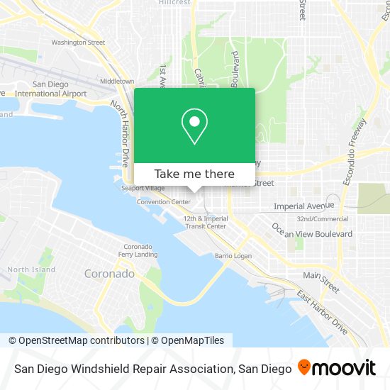 San Diego Windshield Repair Association map