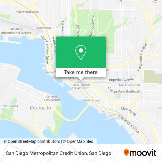 San Diego Metropolitan Credit Union map