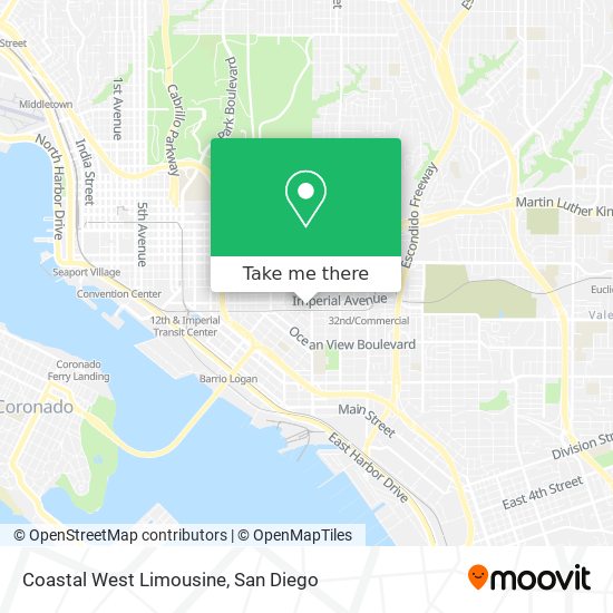 Coastal West Limousine map