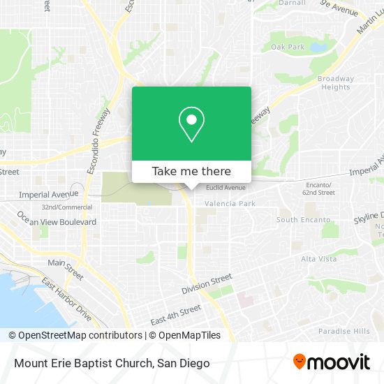 Mount Erie Baptist Church map