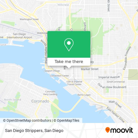 Mapa de San Diego Strippers