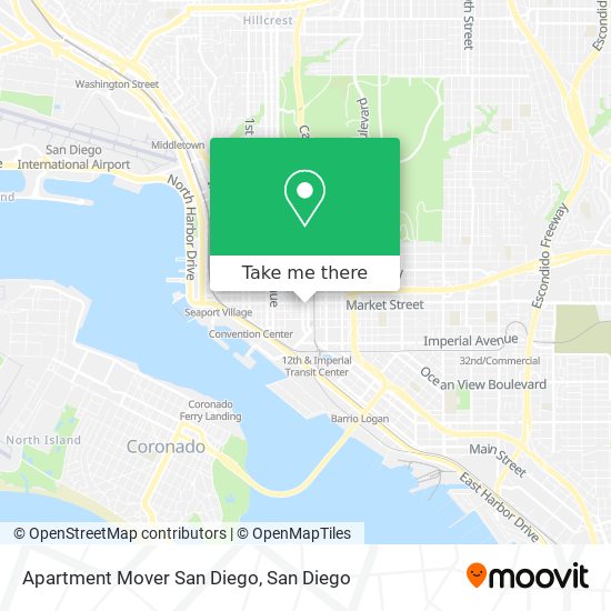 Mapa de Apartment Mover San Diego