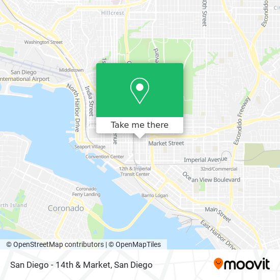 San Diego - 14th & Market map