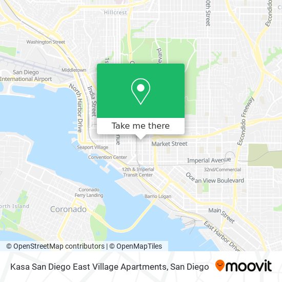 Mapa de Kasa San Diego East Village Apartments