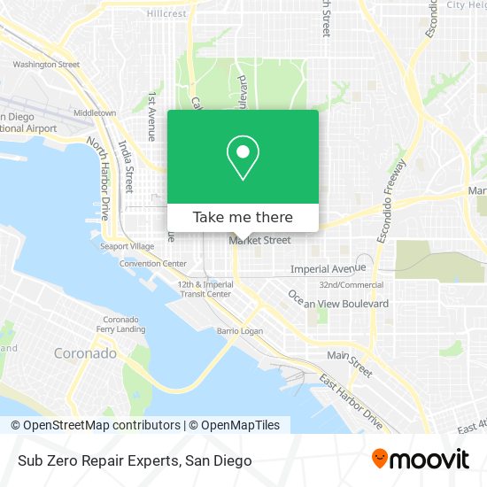 Sub Zero Repair Experts map