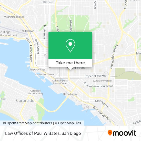 Mapa de Law Offices of Paul W Bates