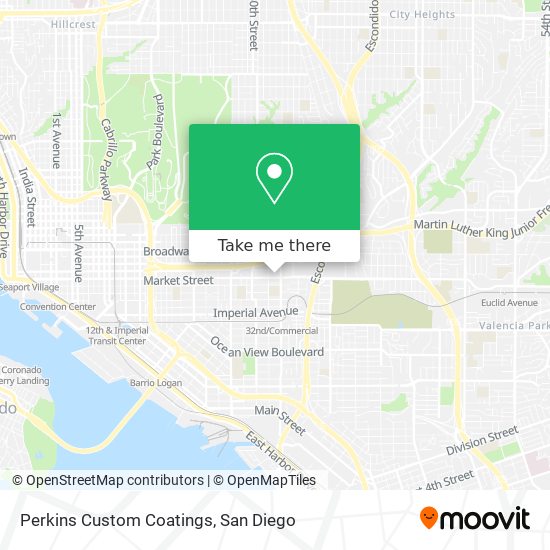 Perkins Custom Coatings map