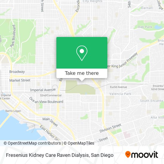 Mapa de Fresenius Kidney Care Raven Dialysis