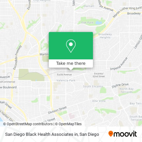 Mapa de San Diego Black Health Associates in