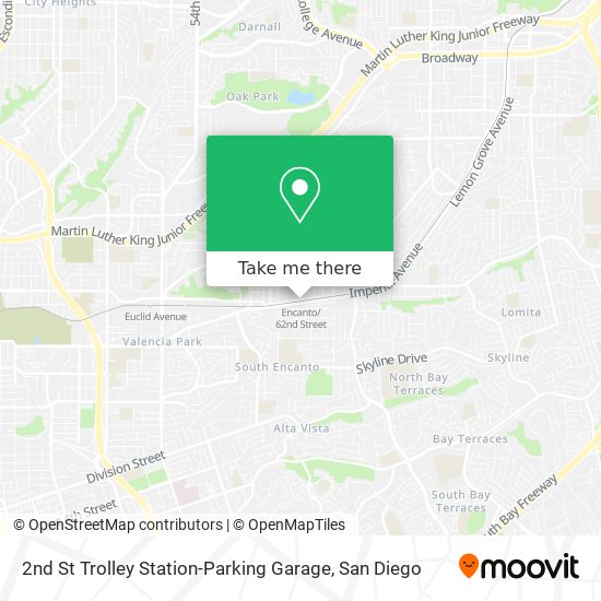 2nd St Trolley Station-Parking Garage map