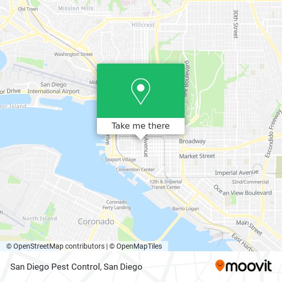 San Diego Pest Control map