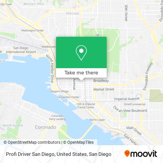 Profi Driver San Diego, United States map