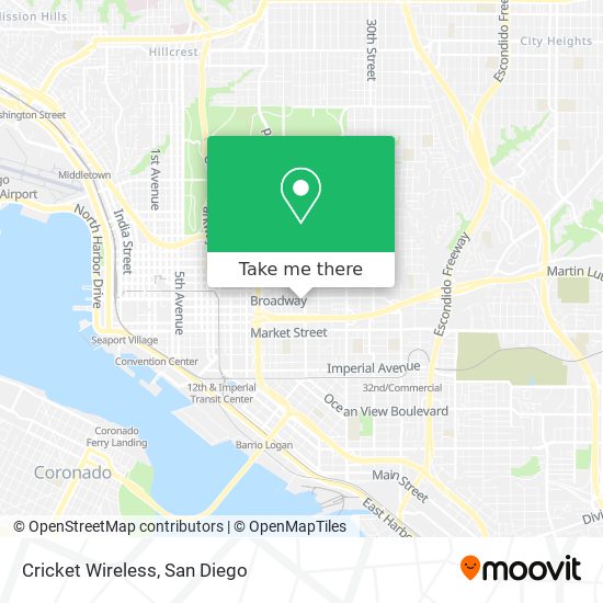 Mapa de Cricket Wireless