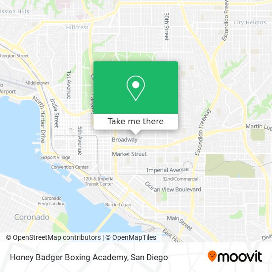 Mapa de Honey Badger Boxing Academy