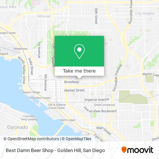 Best Damn Beer Shop - Golden Hill map