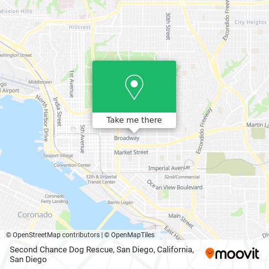 Second Chance Dog Rescue, San Diego, California map