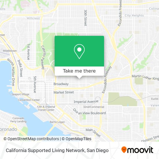 Mapa de California Supported Living Network