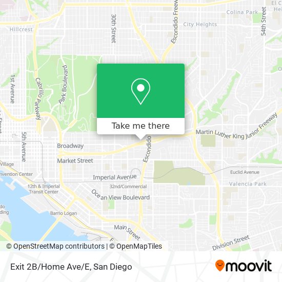 Mapa de Exit 2B/Home Ave/E