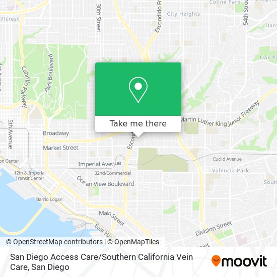 Mapa de San Diego Access Care / Southern California Vein Care