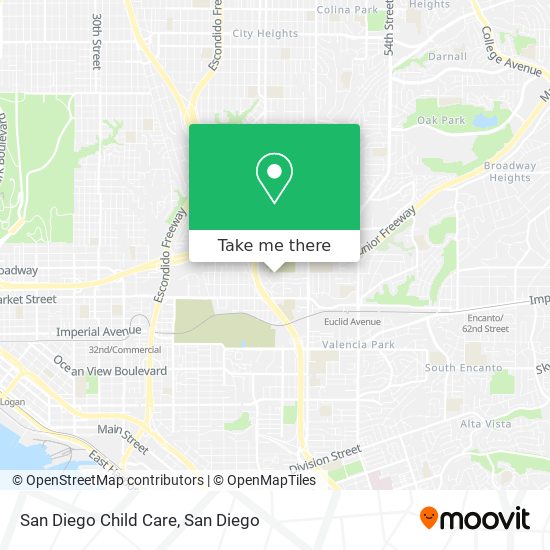 San Diego Child Care map