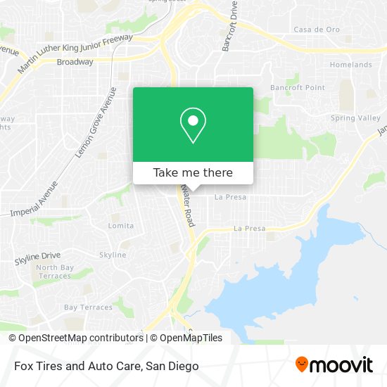 Fox Tires and Auto Care map