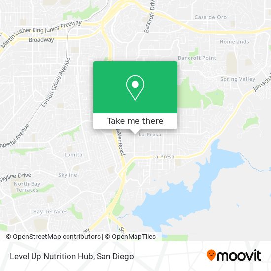 Mapa de Level Up Nutrition Hub